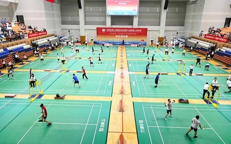 浩康助力河南省第十四届运动会暨第八届残疾人运动会羽毛球比赛